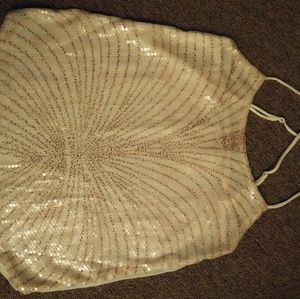 Cream and sequin blouse